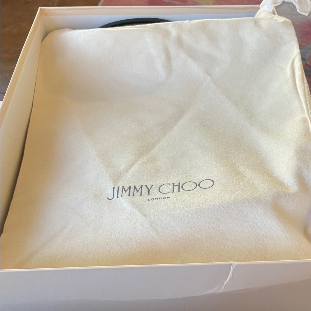 Hot! Jimmy Choo Sz 39 8.5 Metallic Black & Gray Animal Print Suede Biker Boots - Picture 5 of 5